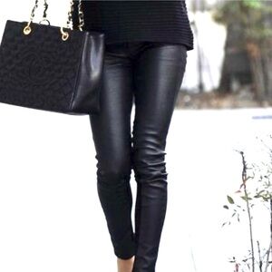 Splendid Women’s Size L Faux Leather Sleek Black Leggings